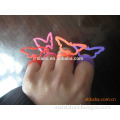new design colorful beautiful butterfly mode silicone ring wedding
